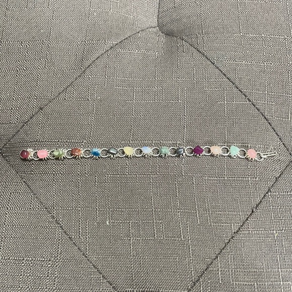 Pretty bracelet with colorful gem stones - Picture 1 of 4